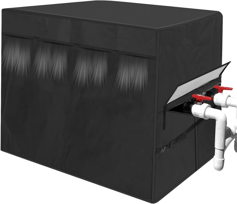 tiscover Pool Heater Cover for Hayward,600D Heavy Duty Pool Heater Cover for Outside Units Pool Heater Winter Cover Waterproof Pool Pump Equipment Cover 40" L X 34" W X31 H - Image 1